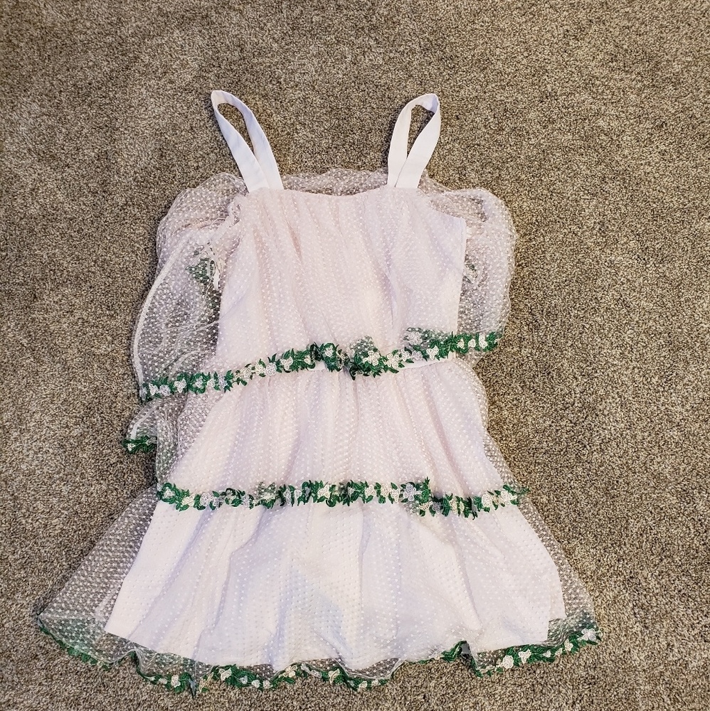 White Dress with Greenery